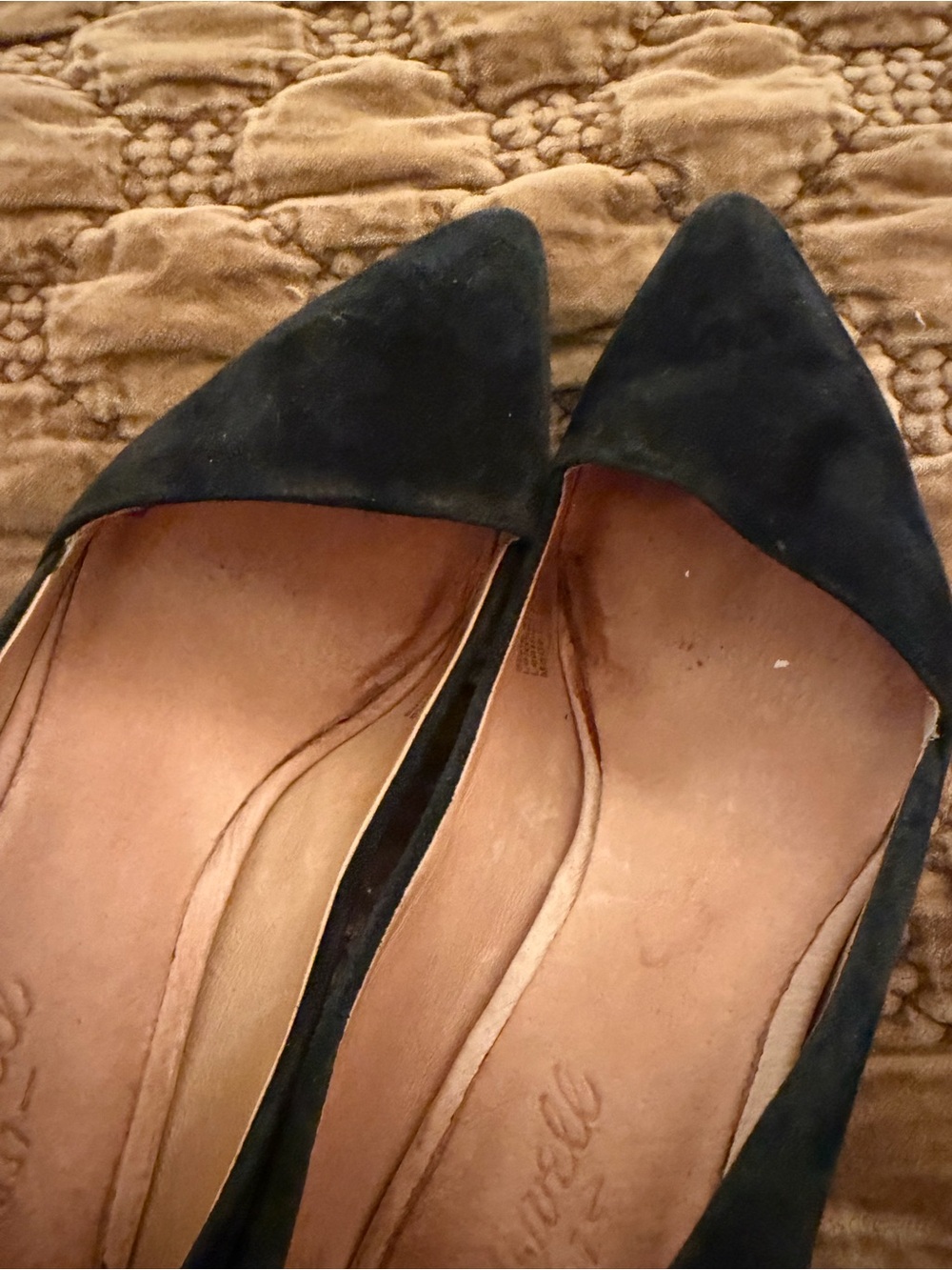Madewell Vintage Black Suede Pointed-Toe Stiletto Heels - Picture 9 of 10